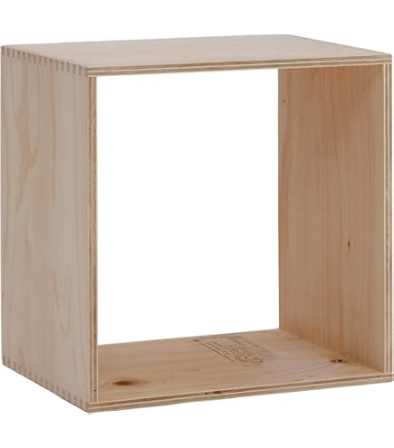 Amazon｜木製 ディスプレイ ボックス 40cm角 ホワイトウッド 【 カラー