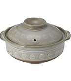 Amazon｜【正規品】 銀峯 花三島 汚れにくい 土鍋 IH対応 直火対応 8号