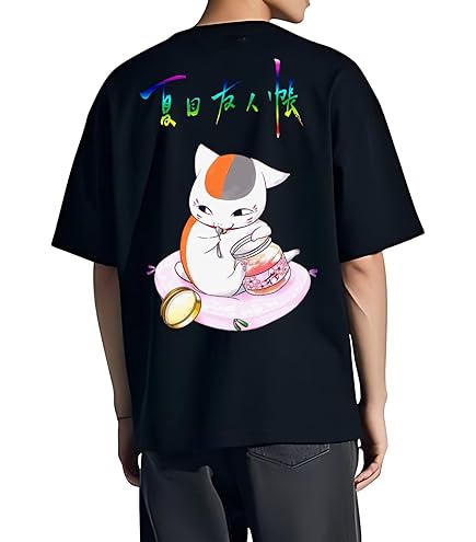 Amazon.co.jp: 夏目友人帳ニャンコ先生 Tシャツ 半袖 ?吸汗速乾