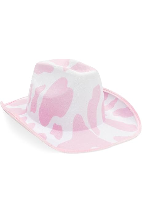 Zodaca Cow Print Cowboy Hat for Adults 