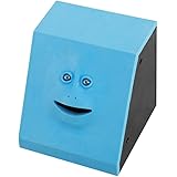 Bestmaple コレクション フェイスバンク Face Bankミニ 貯金箱 自動保存お金ボックス ブル (ブルー)