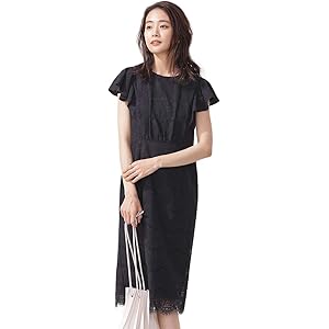 ナノ・ユニバース(nano・universe) フリルスリーブレースワンピース