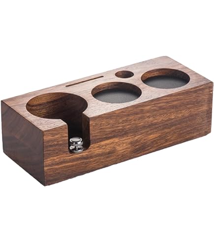 Amazon｜ウォールナットコーヒータンパーホルダー 木製エスプレッソ