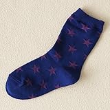 (靴下屋)kutsushitaya キッズ星柄ソックス19〜21cm ネイビー