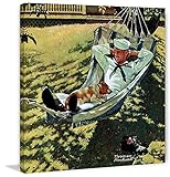 Marmont Hill vintage-americana ' on Leave 'キャンバス壁アート 24" x 24" ブラウン MH-RCK-T100-9450915-C-24