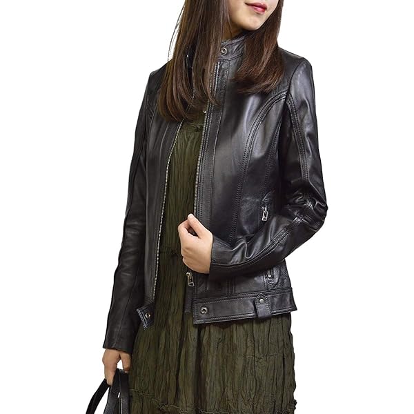 Amazon | [ショット] レディースラム革ワンスターライダース218W