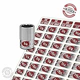 Steellabels.com Full STANDARD S.A.E Socket Label Set - 85 high quality chrome foil socket labels for
