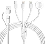 4 in 2 Apple Watch 充電ケーブル、Apple Watch/iPhone 用 USB C ウォッチ充電ケーブル、iWatch シリーズ SE/8/7/6/5/4/3/2 用ウォッチ磁気充電コード - ワイヤレストラベルウォッチ充電器 