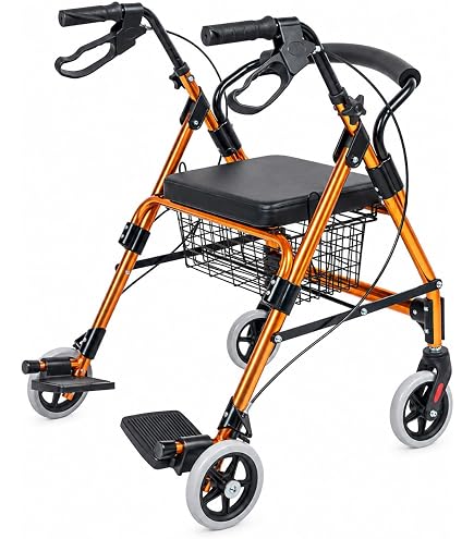 Amazon | 竹虎 【歩行車】 ハッピーIINB抑速ブレーキ オレンジ
