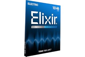 Elixir Strings Polyweb Coated Electric Guitar Strings, Light Gauge (.010-.046)