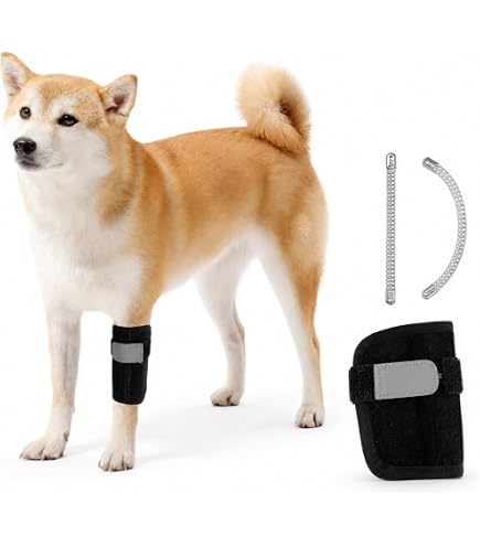 Amazon.co.jp: nikka（日華）犬 前足 サポーター アルミステー内蔵 犬