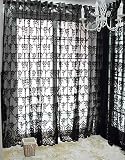 Uphome 57 X 83 Inch(145 X 210 cm) Popular Lace Window Screen Curtain Panels - Floral Voile Lace Grom