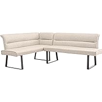 ブラウン ファブリック L字型 ダイニングチェア　セット ブラウン ファブリック L字型 ダイニングチェア セット