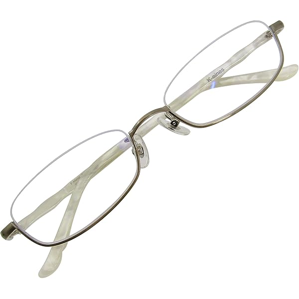 Amazon | [K-eines] 伊達 眼鏡 アンダーリム オーバル メタル
