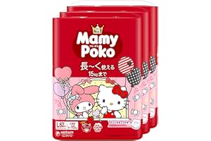 【Pants L Size】Mamy Poko Pants Sanrio Characters Design Diapers (9~15kg) 186 Sheets (62 Sheets x 3) [Case Purchase]