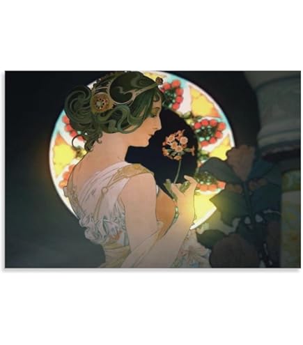 Amazon.co.jp: Alphonse Muchaアルフォンス・ミュシャ《月と星