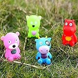 Fenteer ランダム色　全4点　ビニール製　動物モデル　赤ちゃん　贈り物　お風呂　おもちゃ　ミニ　浮動動物おもちゃ