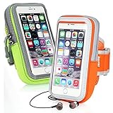 Iphone 7 plus Armband, RISEPRO Sports Armbag Touchscreen Pouch Multifunctional Pockets Outdoor 2 pac