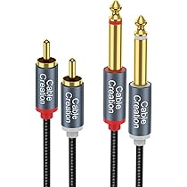 Amazon | RCA to 1/4 インチTS変換ケーブル, CableCreation