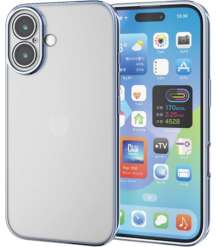 Amazon.co.jp: エレコム iPhone 16 ケース クリア 薄型 メタリック