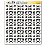 GHS/HazCom 2012: PPE Pictogram Labels Safety Glasses 1/2 each (Pack of 1820) [並行輸入品]