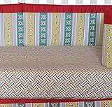 Red Floral Crib Fitted Sheet for Girl's Nursery by DK Leigh NEW by DK LEIGH