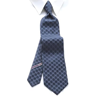 Amazon.co.jp: [グッチ] ネクタイ ネイビー GG柄 GUJ-827 [並行輸入品