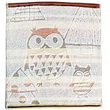 シンジカトウ ちくたくフクロウ ゲストタオル 森 SKGT144-03