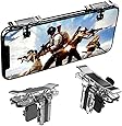 PUBG MOBILE 荒野行動 用 コントローラー 電源ボタンと干渉しない 最新型 高速反応 無段階調整 ケース対応 射撃ボタン 左右兼用 透明 高感度 iPhone/Android対応 【2個パック】