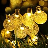 LEDイルミネーション イルミネーション LED 30球 6.5m 屋外結婚式クリスマス パーティー 防水オープンON/OFF 夜間自動点灯ソーラーパネル充電