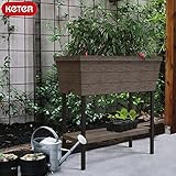 KETER Urban bloomr アーバン ブルーマー ブラウン (スタンド植木鉢 高床式 菜園 プランター 家庭菜園キット ケター ケーター 野菜 ベジタブル