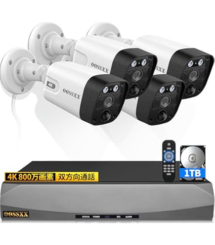 Amazon.co.jp: DXアンテナ ネットワークカメラ4台＋4chレコーダー