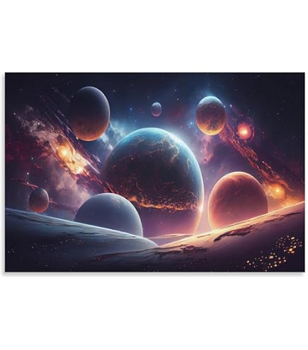 円形抽象画 UFO 宇宙 Amazon.co.jp: 空飛ぶ円盤 UFOポスタープリント、SFギフト、UFO
