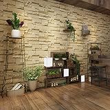 壁紙3D不織レトロなレンガの壁紙のレンガの衣類の店の壁紙ホテルの装飾の壁紙のリビングルームのテレビの壁紙貴族の購入3つ1つを得る ( Color : Yellow )