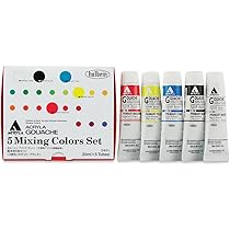 Amazon | ホルベイン アクリリックガッシュ D421 20ml 基本色5色