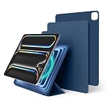 【elago】 iPad Pro13インチ 2024 対応 ケース スタンド カバー 強力 マグネット 式 分離式 iPadスタンド 角度調整 可能 背面 保護 マグネットスタンド [ iPad Pro 13インチ アイパッドプロ 13 M4 対応 ] MAGNET FOLIO ブルー