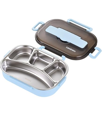 ステンレス製 保温弁当箱 4つの容器付き*5 y880052-7a.jpg