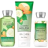Signature Collection Cucumber Melon Gift Set ~ Body Cream ~ Shower Gel & Body Lotion. Lot of 3