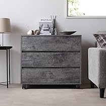 Amazon｜RASIK チェスト キャスター付き 引き出し 3段 棚 約幅75