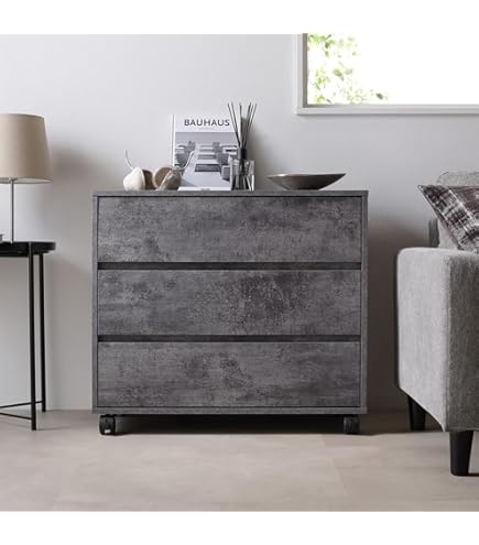 Amazon｜MALM チェスト（引き出し×3）, ブラックブラウン 303.546.22