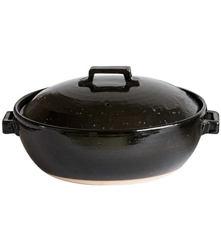 Amazon | 土楽窯 黒鍋尺二（5～7人用） 【土鍋 土楽窯 伊賀焼】 | 土