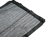 R-STYLE 風通し と 害虫よけ 両立 マグネット式 で 自動で閉まる 玄関 網戸 防虫ネット カーテン (100cm×195cm 黒)