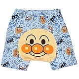 アスナロ（ボトムス ハーフパンツ） パンツ ベビー 子供 男の子 女の子 アンパンマン 3分丈 ズボン95 サックス