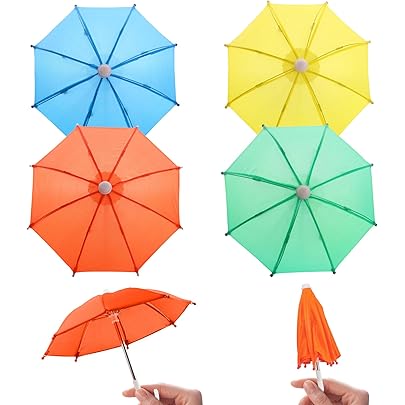 Amazon.co.jp: Hiawbon 1:6スケール 8個 ミニチュア傘 調節可能 ミニ