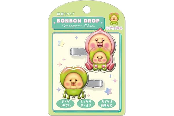 クーリア ヘアクリップ ボンボンドロップ前髪クリップ こびとづかん カクレモモジリ＆スモモノウチ 14013