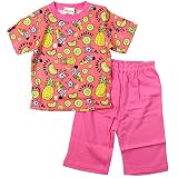 《定番》EIGHT CLUB(エイトクラブ)フライス半袖Tシャツ五分丈パンツトロピカル柄パジャマ 95cm/レッド NO.EI-162804