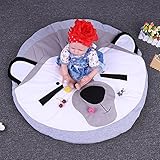 peyan Ultraソフトコットンベッドルームラグ子供部屋カーペットModern Shaggyエリア再生ラグフロアマット赤ちゃんの子のホームDecor 36 "直径 グレー