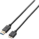 エレコム USBケーブル 【microB】 USB3.0 (USB A オス to microB オス) スタンダード 1m ブラック USB3-AMB10BK