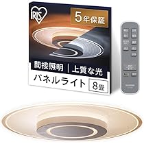 Amazon | アイリスオーヤマ LEDシーリングライト パネルライト 8