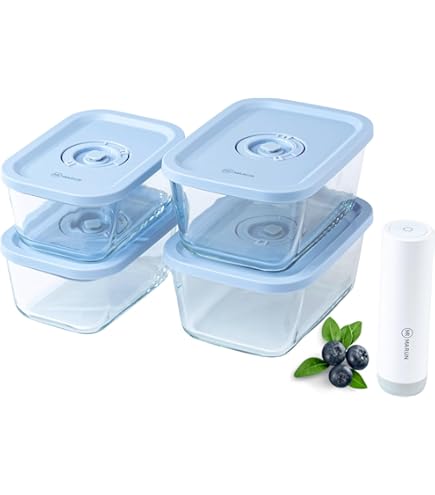 Amazon｜【公式】フォーサ FOSA 角型 真空コンテナ(中)4個セット 容量